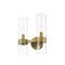Z-Lite Datus 2 Light Wall Sconce, Rubbed Brass & Clear 4008-2S-RB - alternate 1